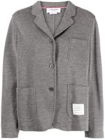 Thom Browne blazer en laine à simple boutonnage - Gris - thumbnail