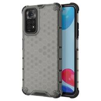 Xiaomi Redmi Note 11/11S Honeycomb Armored Hybride Hoesje - Zwart