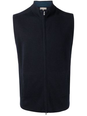 N.Peal gilet zippé en cachemire - Bleu