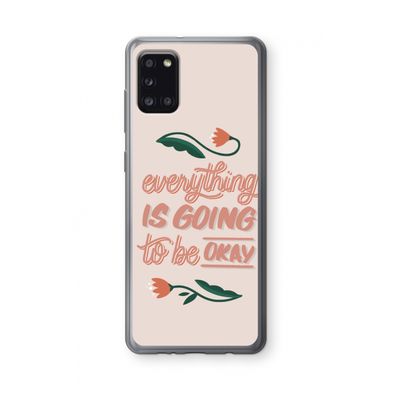 Optimistic flower girl: Samsung Galaxy A31 Transparant Hoesje