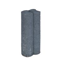 25 stuks! Duo palissaden zwart 6x8.3h25 cm - Gardenlux