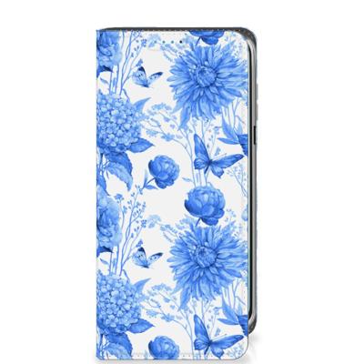 Smart Cover voor Samsung Galaxy A16 5G/4G Flowers Blue