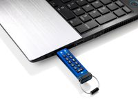 iStorage datAshur® PRO USB-stick 32 GB Blauw IS-FL-DA3-256-32 USB 3.2 Gen 1 (USB 3.0) - thumbnail