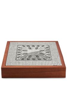 Fornasetti boîte à jeu d'échecs en bois - Marron