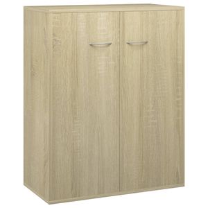 The Living Store Dressoir Londen - 60 x 30 x 75 cm - Sonoma eiken - 2 deuren