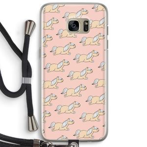 Ponys: Samsung Galaxy S7 Edge Transparant Hoesje met koord