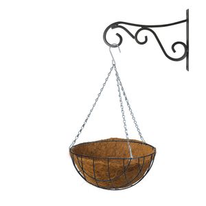 Hanging basket 30 cm met metalen muurhaak en kokos inlegvel