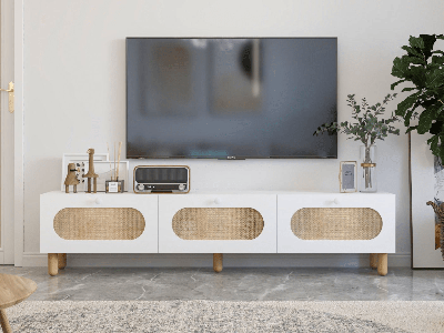 Tv-meubel ELEMA 3 deuren wit
