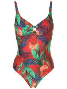 Lygia & Nanny maillot de bain Roberta à imprimé végétal - Rouge