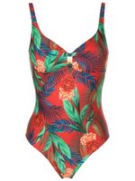 Lygia & Nanny maillot de bain Roberta à imprimé végétal - Rouge