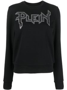 Philipp Plein t-shirt à logo appliqué LS Crystal - Noir