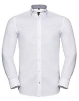 Russell Z964 Men`s Long Sleeve Tailored Contrast Herringbone Shirt
