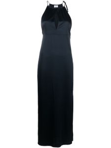 Filippa K robe satiné à col froncé - Bleu