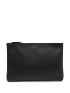 Orciani pochette zippée en cuir - Noir