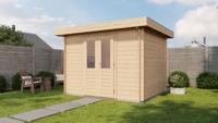 Lugarde Select Blokhut Wassenaar 300x250cm - Onbehandeld- Plat dak- - Lugarde Select