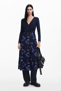 Gecombineerde midi-jurk - BLUE - L