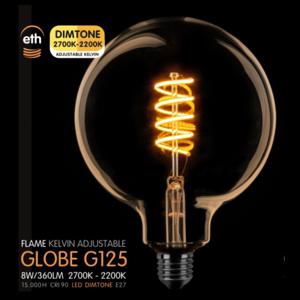 Globe 125mm goud spiraal 6W dimtone