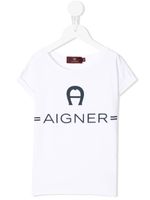 Aigner Kids t-shirt à logo imprimé - Blanc