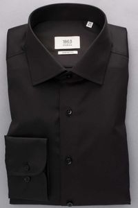 ETERNA 1863 Comfort Fit Overhemd zwart, Effen