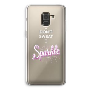 Sparkle quote: Samsung Galaxy A8 (2018) Transparant Hoesje