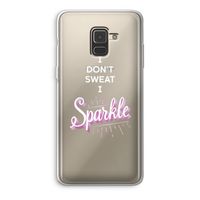 Sparkle quote: Samsung Galaxy A8 (2018) Transparant Hoesje