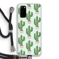 Cactus Lover: Samsung Galaxy S20 Transparant Hoesje met koord
