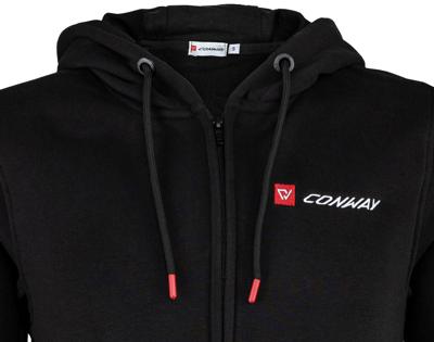 CONWAY Hooded sweatjacket logoline size xxl black