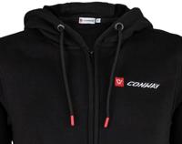 CONWAY Hooded sweatjacket logoline size xxl black
