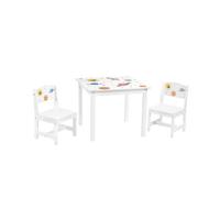 Kindertafelset met 2 witte stoelen