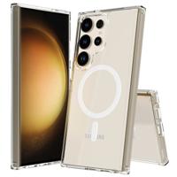 Just in Case Soft TPU Case MagSafe voor Samsung S24 Ultra Telefoonhoesje Transparant