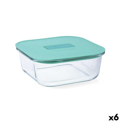 Hermetische Lunchtrommel Luminarc Joy Blauw Glas 1,1 L (6 Stuks)