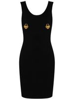 Moschino padlock-detail ribbed minidress - Noir