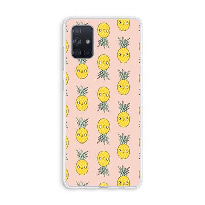 Ananas: Galaxy A71 Transparant Hoesje