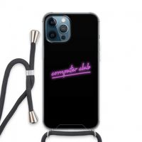 Vice Black: iPhone 13 Pro Max Transparant Hoesje met koord