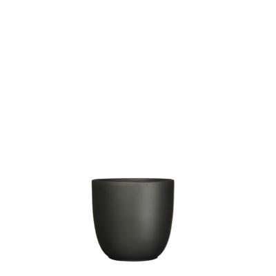 Bloempot Pot rond es/12 tusca 13 x 13.5 cm zwart mat Mica - Mica decorations