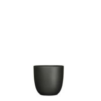 Bloempot Pot rond es/12 tusca 13 x 13.5 cm zwart mat Mica - Mica decorations