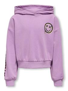 Kids ONLY Zomer hoodie meisjes paars - Loose Fit - Kogsmile