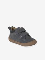 Babyslofjes van zacht leer met antislip jeansblauw Babyslofjes van zacht leer met antislip jeansblauw