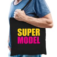 Super model cadeau tas zwart voor heren - Feest Boodschappentassen