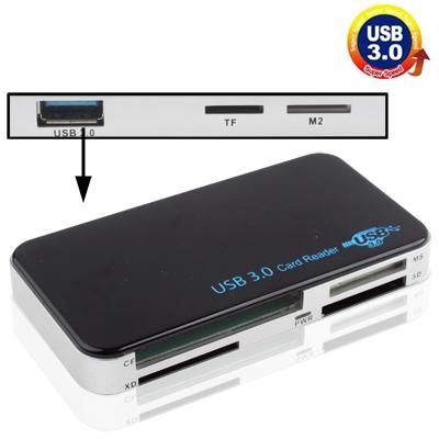 USB 3.0 Super Speed 5Gbps kaartlezer, ondersteuning van CF / SD / TF / M2 / XD / MS-kaart (Plastic dop)