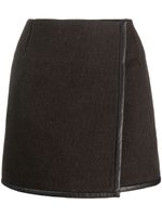 Golden Goose high-waisted virgin-wool skirt - Marron