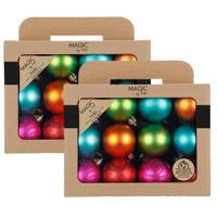 Kerstballen - 48x stuks - 6 cm - gekleurd - kunststof - kerstballenpakket