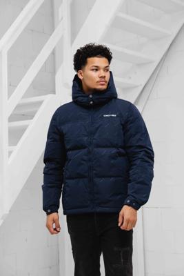 Croyez Allover Puffer Winterjas Heren Donkerblauw - Maat M - Kleur: Donkerblauw | Soccerfanshop