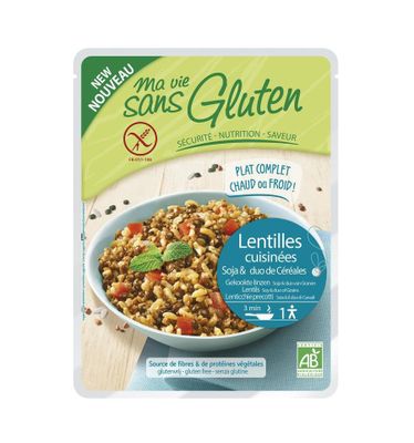 Gekookte linzen soja & granenduo glutenvrij bio