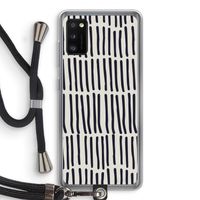 Moroccan stripes: Samsung Galaxy A41 Transparant Hoesje met koord