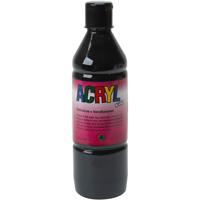 Acryl Verf, zwart, 500 ml/ 1 fles