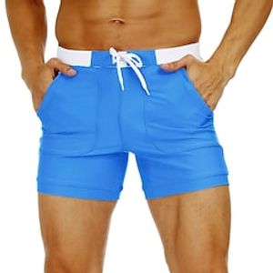 Voor heren Lange zwembroeken Zwemshorts Boardshorts Badpak Trekkoord Mesh voering Met zakken Zwemmen Surfen Strand Watersport Effen Zomer Lightinthebox