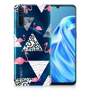 OPPO A91 TPU Hoesje Flamingo Triangle