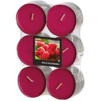 Geur theelichtjes/waxinelichtjes - Maxi - 12x - Wild Raspberry aroma - 8 branduren