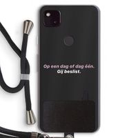 gij beslist: Pixel 4a 5G Transparant Hoesje met koord